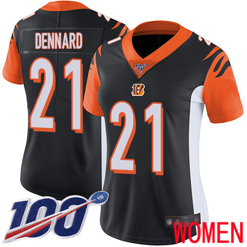 Cincinnati Bengals Limited Black Women Darqueze Dennard Home Jersey NFL Footballl #21 100th Season Vapor Untouchable->cincinnati bengals->NFL Jersey
